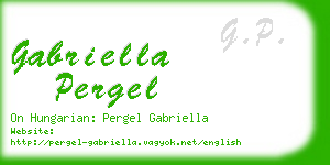 gabriella pergel business card